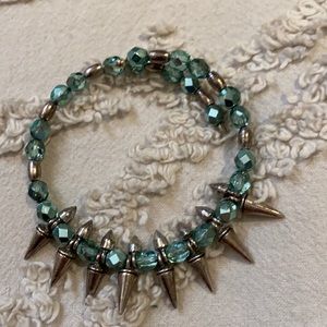 Alex and Ani beaded spike bracelet